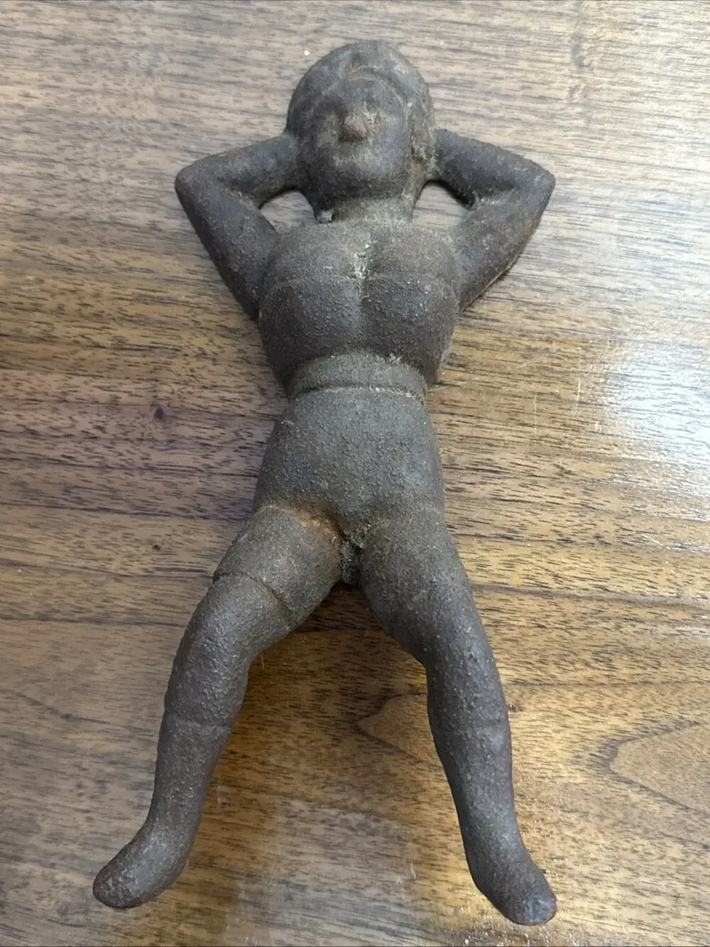Vintage Boot Jack, Naughty Nellie Cast Iron Figural Boot Jack, Door Stop 10”
